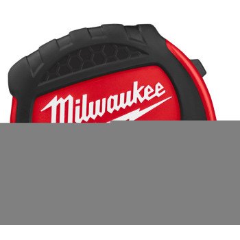 Milwaukee STUD Series 48-22-9716 Tape Measure, 16 ft L Blade, 1-19/64 in W Blade, Steel Blade, ABS Case, Black/Red Case