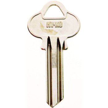 Hy-Ko 11010L1 Key Blank, Brass, Nickel, For: Lockwood Cabinet, House Locks and Padlocks