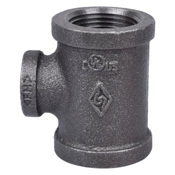 ProSource 11A1X1/2B Pipe Tee, 1/2 x 1 in, Threaded, Malleable Iron, SCH 40 Schedule, 300 PSI Pressure