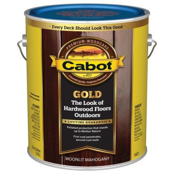 Cabot 140.0019473.007 Floor Stain, Moonlit Mahogany, Liquid, 1 gal, Can