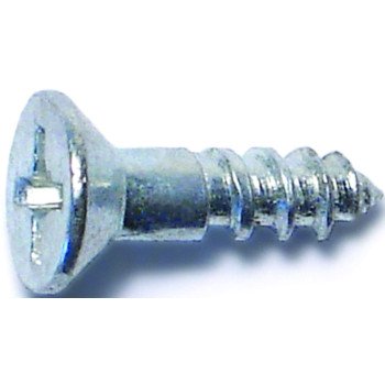 Midwest Fastener 02533 Screw, #6 Thread, 1/2 in L, Coarse Thread, Flat Head, Phillips Drive, Sharp Point, Steel, Zinc