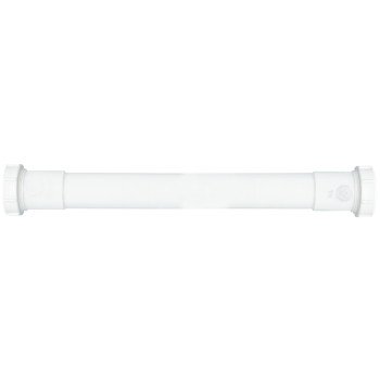 Plumb Pak PP42-16W Pipe Extension Tube, 1-1/4 in, 16 in L, Slip-Joint, Plastic, White