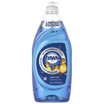 Dawn Ultra 80736874 Dishwashing Detergent, 18 oz, Bottle, Liquid, Pleasant, Clear to Blue