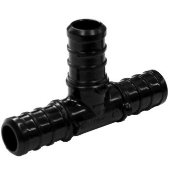 BOW 502005 Pipe Tee, 1/2 in, Plastic, Black