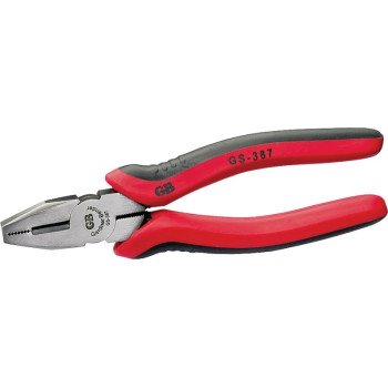 Gardner Bender GS-387 Lineman's Plier, 7-1/2 in OAL, 1-1/4 in Jaw Opening, Red Handle, Comfort-Grip Handle