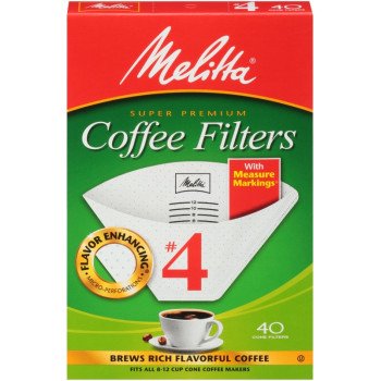 Melitta 3663622 Coffee Filter, Cone, Paper, White