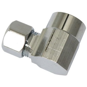 Plumb Pak PP77PCLF Water Supply Connector, 1/2 x 3/8 in, Compression x Sweat, Chrome