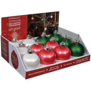 Xodus Innovations WP5ST-12 Globe Pulsing Ornament, 5 in H, PVC, Assorted