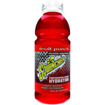 Sqwincher X374-MB600 Ready-to-Drink Hydration, Liquid, Fruit Punch Flavor, 20 oz Bottle