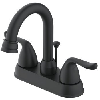 Boston Harbor F5111100BL-OBA1 Lavatory Faucet, 1.2 gpm, 2-Faucet Handle, 3-Faucet Hole, Metal/Plastic, Matte