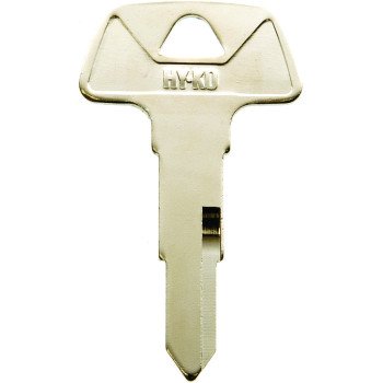 Hy-Ko 11010HD74 Key Blank, Brass, Nickel, For: Honda's Motorcycle