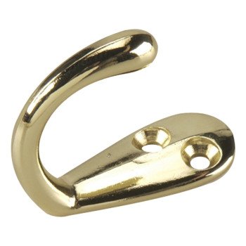 223BR HOOK WRDRB 1-1/2IN BRASS