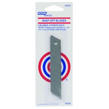 Hyde 42330 Replacement Knife Blade, 18 mm, 8-Point