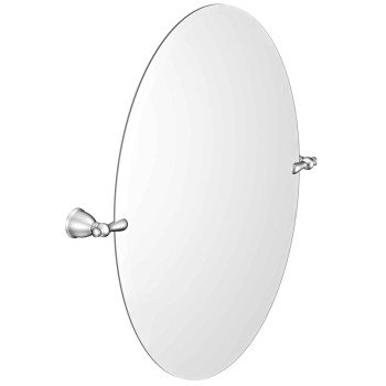 Moen Caldwell Series Y3192CH Mirror, Oval, 19 in W, 26 in H, Chrome Frame