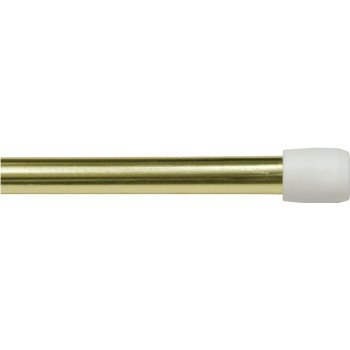 Kenney KN631/3 Spring Tension Rod, 7/16 in Dia, 28 to 48 in L, Metal, Brass