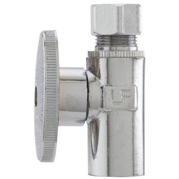 Plumb Pak PP61-1PCLF Shut-Off Valve, 1/2 x 1/2 in Connection, Sweat x Compression, Brass Body