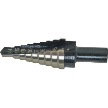 Irwin Unibit 10233 Step Drill Bit, 1/4 to 3/4 in Dia, 1-Flute, 3/8 in Dia Shank, Hex Shank