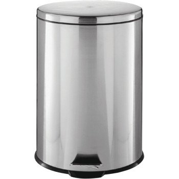 Simple Spaces LYP07F3-3L Trash Can, 1.85 gal Capacity, Plastic/Stainless Steel/Steel, Silver, Flat Lid Closure