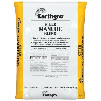 Earthgro 71751185 Steer Manure Blend, Solid, 1 cu-ft, Bag