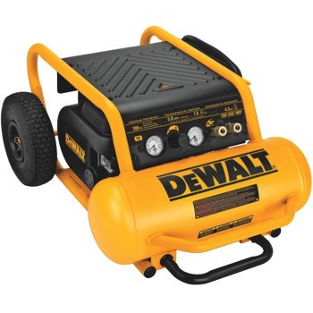 DeWALT D55146 Portable Electric Air Compressor, Tool Only, 4.5 gal Tank, 1.6 hp, 120 V, 225 psi Pressure, 1 -Stage