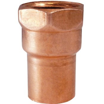 Elkhart Products 103 Series 30160 Pipe Adapter, 1 in, Sweat x FNPT, Copper