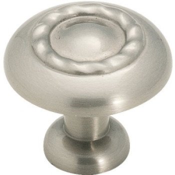 Amerock BP1585G10 Cabinet Knob, 1-1/16 in Projection, Zinc, Satin Nickel