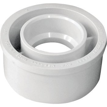 IPEX 192762 Flush Reducing Pipe Bushing, 3 x 1-1/2 in, Spigot x Hub, PVC, White, SCH 40 Schedule