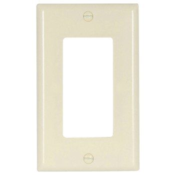 Eaton Wiring Devices 2151LA-BOX Wallplate, 4-1/2 in L, 2-3/4 in W, 1 -Gang, Thermoset, Light Almond, High-Gloss