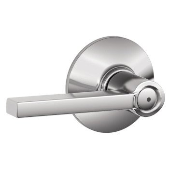 Schlage F Series F40VLAT625 Privacy Lever, Mechanical Lock, Bright Chrome, Metal, Residential, 2 Grade