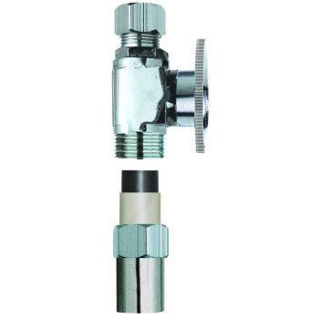Plumb Pak PP20322LF Transition Valve, 1/2 x 3/8 in Connection, CPVC x Compression, Brass Body