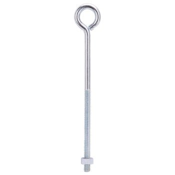 ProSource LR274 Eye Bolt, 6.2 mm Thread, Machine Thread, 3 in L Thread, 1 in Dia Eye, 145 lb Working Load, Steel, Zinc