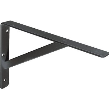 Knape & Vogt 208BLK300 Shelf L-Bracket, 12 in L, Steel