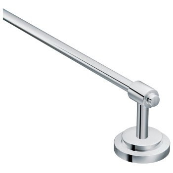 Moen DN0724CH Towel Bar, 24 in L Rod, Aluminum, Chrome, Surface Mounting