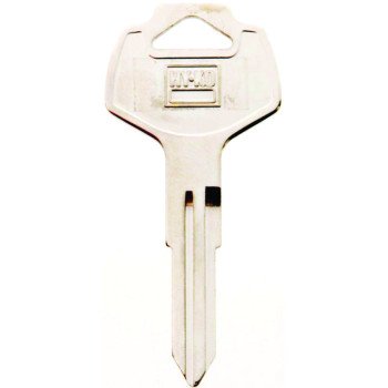 Hy-Ko 11010DA25 Automotive Key Blank, Brass, Nickel, For: Nissan Vehicle Locks