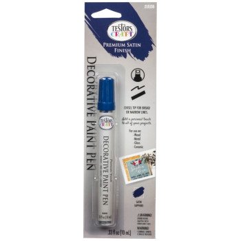 Testors 215155 Decorative Paint Pen, Chisel Tip, Sapphire