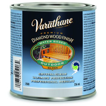 Varathane Y250061 Exterior Finish, Gloss, Clear, Liquid, 236 mL, Can