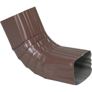 Amerimax 2526419 Gutter Front Elbow, Aluminum, Brown