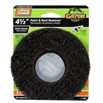 Gator 9483 Sanding Disc, 4-1/2 in Dia, 4-1/2 in Arbor, 60 Grit, Coarse, Silicone Carbide Abrasive