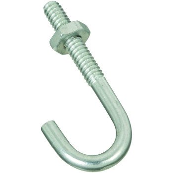 National Hardware 2195BC Series N232-868 J-Bolt, 3/16 in Thread, 0.96 in L Thread, 1-7/8 in L, 40 lb Working Load, Steel