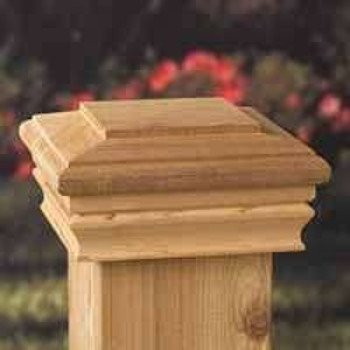 Maine Ornamental 72213 Post Cap, 4 in L, Cedar