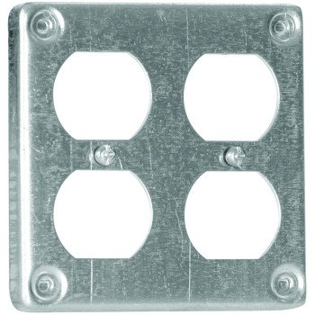 Hubbell 8371BAR Box Cover, 4 in L, 4 in W, Square, Metal