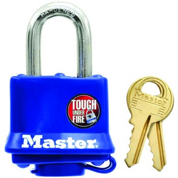 Master Lock 312D Padlock, Keyed Different Key, 9/32 in Dia Shackle, 1-1/16 in H Shackle, Steel Shackle, Steel Body