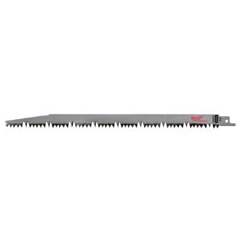 Milwaukee 48-00-1303 Reciprocating Saw Blade, Applicable Materials: Wood, 1 in W, 12 in L, 5 TPI, Bi-Metal Cutting Edge