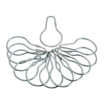 Moen M-Line Series M1980 Shower Curtain Ring, 1-3/8 in Opening, Steel, Chrome