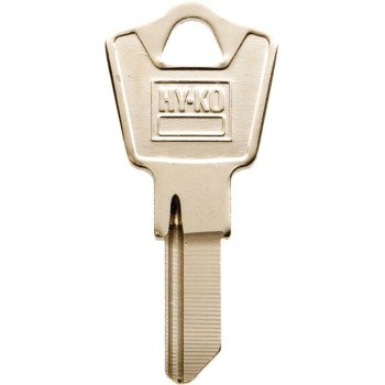 Hy-Ko 11010ES8M Key Blank, Brass, Nickel, For: ESP Vehicle Locks