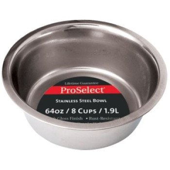 HiLo ZW150 64/56620 Pet Feeding Dish, M, 2 qt Volume, Stainless Steel