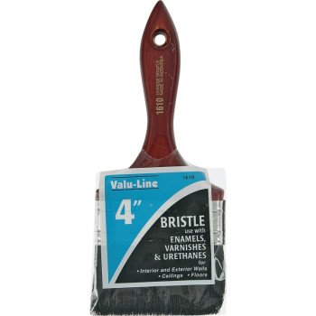 Linzer 1610-4 Varnish/Wall Brush, 4 in W, 2-1/2 in L Bristle, China Bristle, Varnish Handle