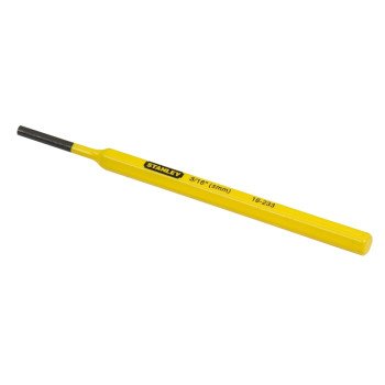 STANLEY 16-233 Pin Punch, 3/16 in Tip, 6 in L, 1/4 in Dia Shank, Hex Shank, Chrome Vanadium Steel