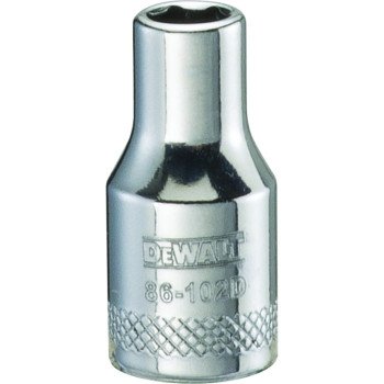 DEWALT DWMT86102OSP Hand Socket, 5 mm Socket, 1/4 in Drive, 6-Point, Vanadium Steel, Polished Chrome