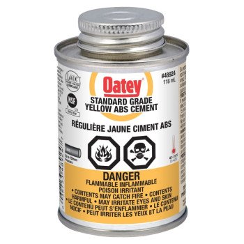 Oatey 31540 Pipe Cement, Liquid, Yellow, 118 mL